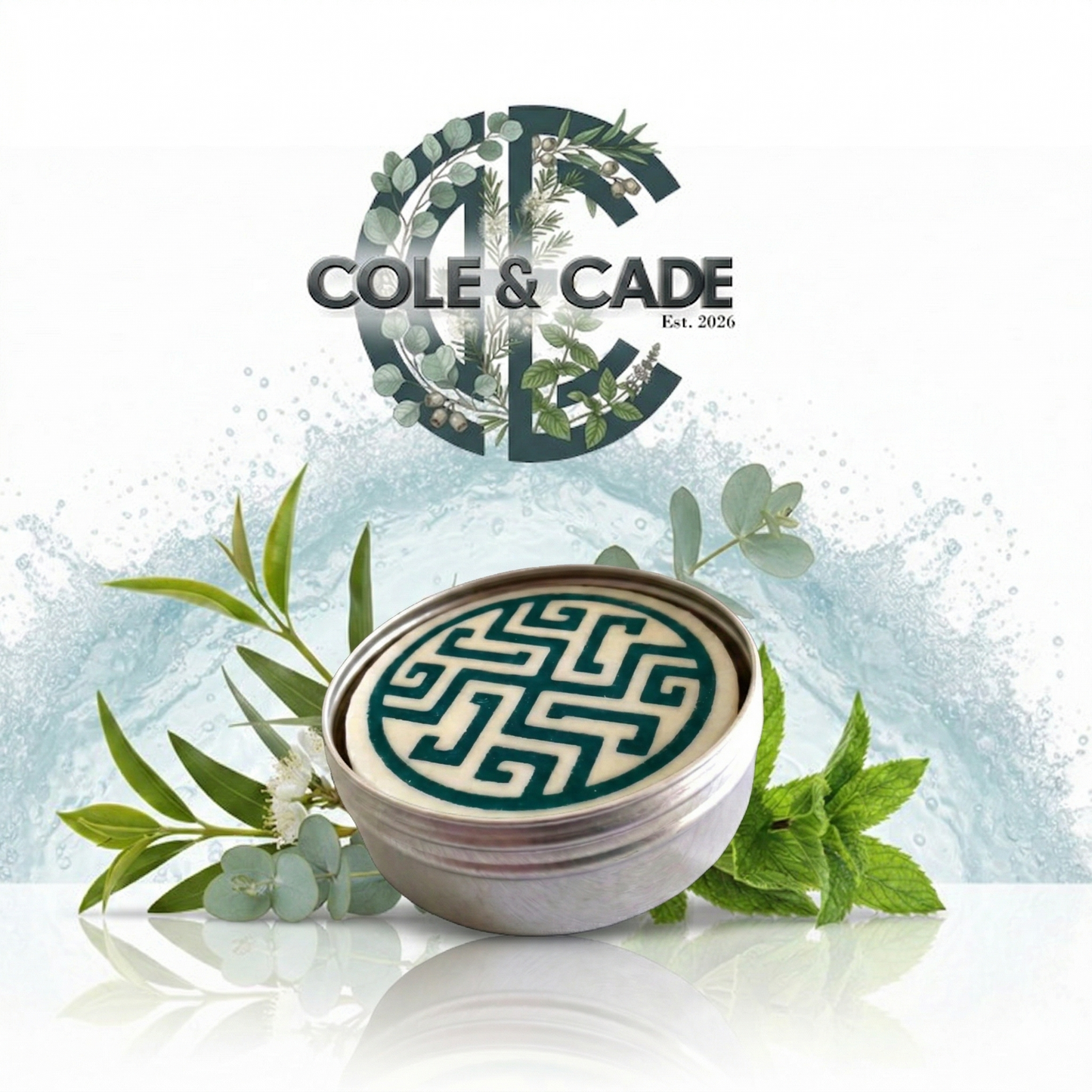 Tea Tree and Peppermint - Maze Patterned Shaving Soap - COMING SOON